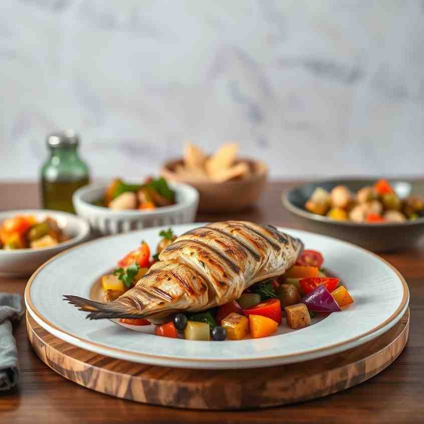 Healthy Gluten-Free Grilled Fish Dinner